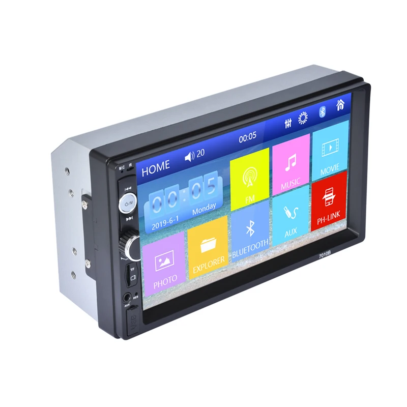 

7010B Double Din Car Stereo 7 inch Touch Screen Multimedia MP5 Player Sopport Android Phone Mirror Link with Bluetooth/FM/USB/SD