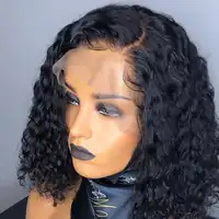Short Human Hair Curly Wigs 13x6 Bob Lace Front Wigs With Baby Hair Full End Brazilian Glueless Lace Frontal Wigs Ever Beauty