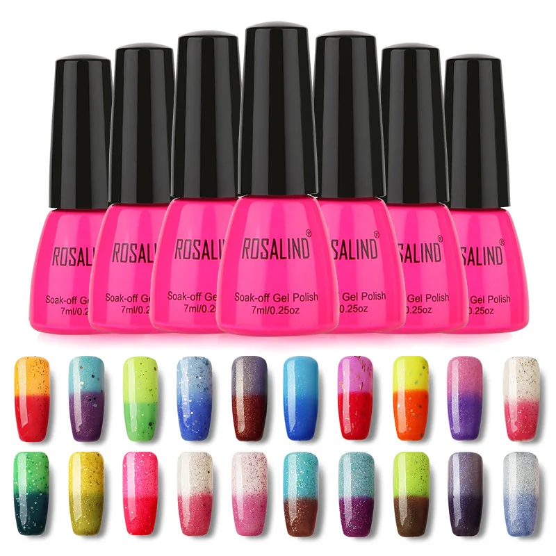 

Rosalind 7ml Nail Gel Polish Temperature Change Series Nail Art Decoration Long Last Protracted Light Therapy Glue TSLM1
