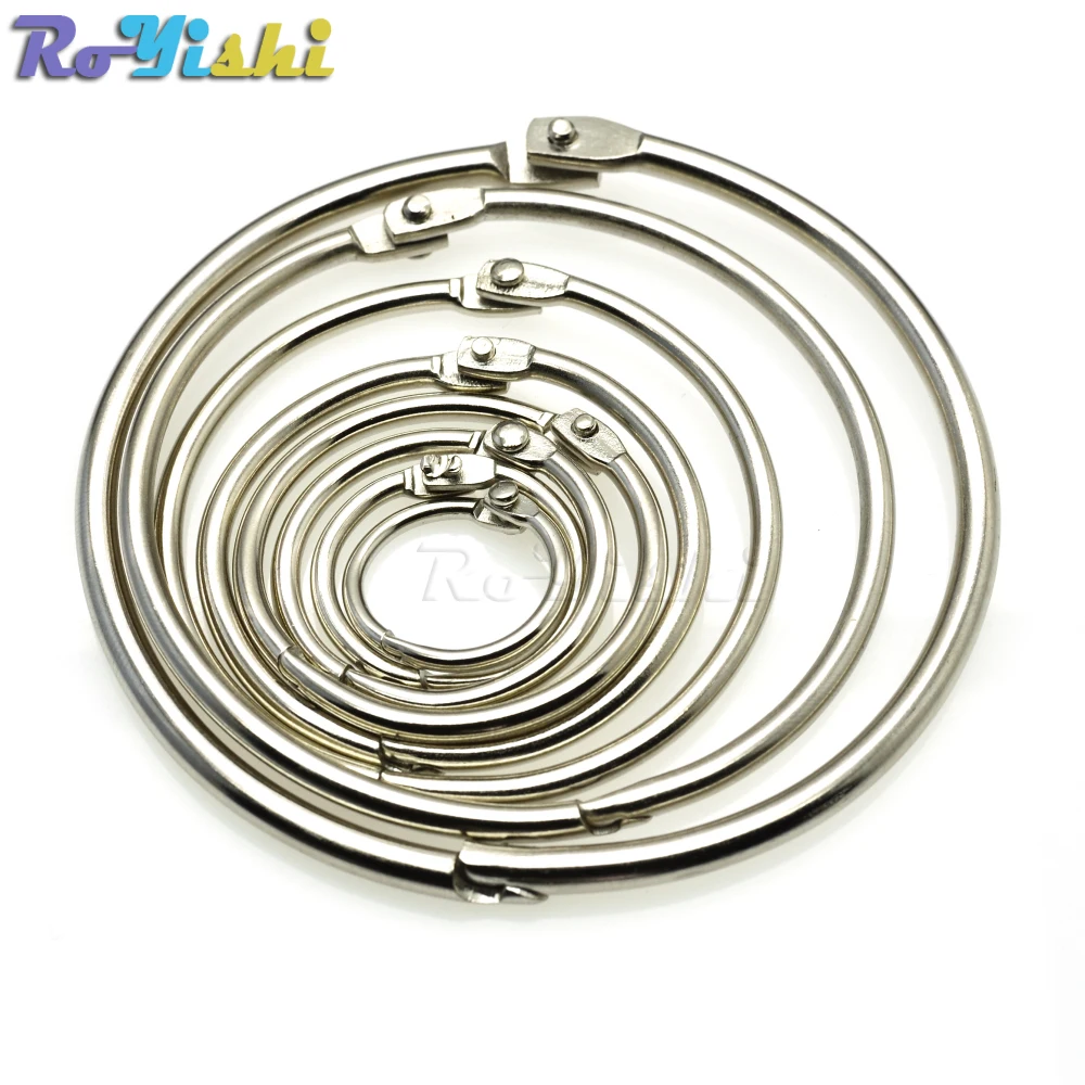 

Loose Leaf Book Binder Hinge Snap O Ring Locking Keychain Metal Craft Parts