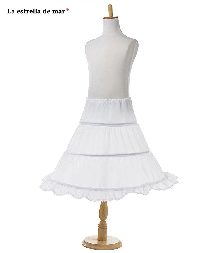 La estrella de ma/детская юбка, новинка, Пышное Платье длиной 50 см аксессуары, белая юбка с 3 кольцами для девочек, дешевая юбка с цветочным узором для девочек