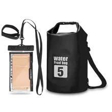 5л/10л/15л/20л водонепроницаемые сумки для хранения сухой мешок для каякинга рафтинг Открытый водонепроницаемый водостойкий рюкзак с сумкой для телефона