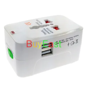 

2 X double USB Charger 5V 1A Universal Travel Plug Adapter Output conver AU/US/EU/UK/China/Japan.....all over the world
