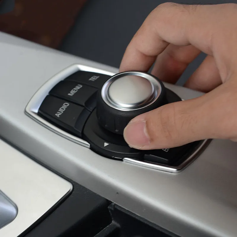 

Chrome Central Console Multimedia Button Frame Decorative Cover Trim For BMW 1/2 Series Active Tourer F45 f20 f21 Car Styling