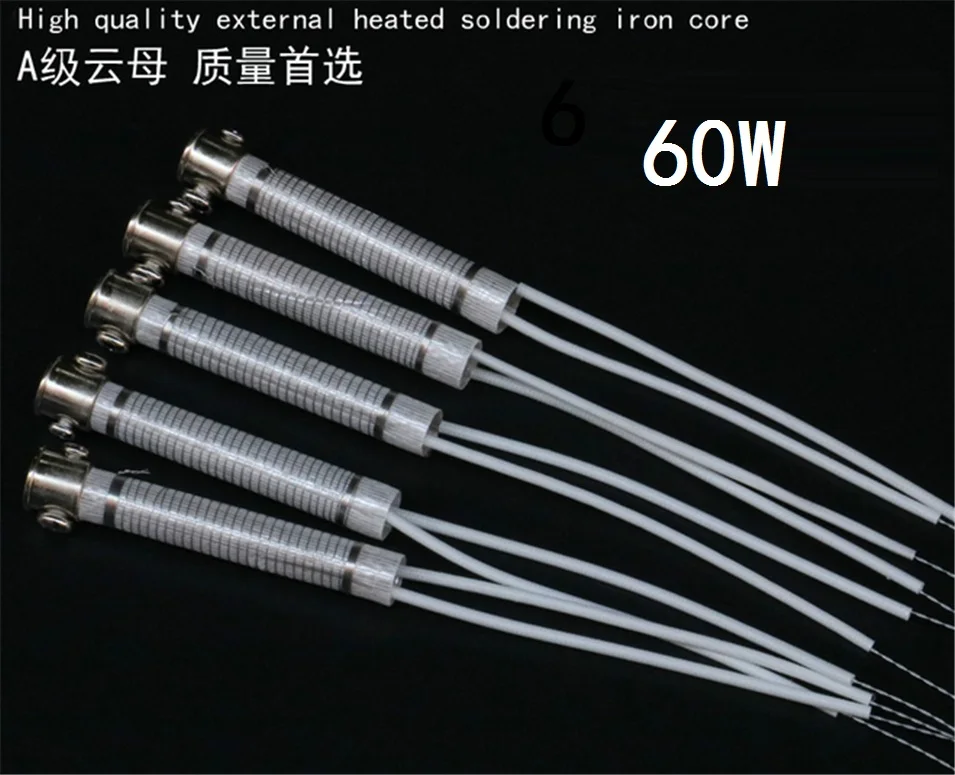 

10pcs High Quality 220V 60W Soldering Iron Core Heating Element Replacement Spare Part Welding Tool Electric iron core