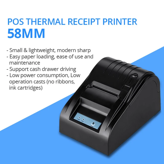 ZJ 5890T 58Mm Thermal Printer Tiket POS Thermal Receipt Printer USB