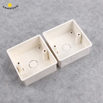 

10Pcs 86*86mm Cassette Universal White Wall Mounting Box for Wall Switch and Plastic Enclosure Socket Back Box Outlet 86mm