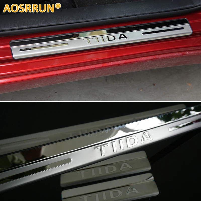 AOSRRUN Бесплатная доставка 2010 2011 2012 2013 2014 Накладка на порог из нержавеющей стали для
