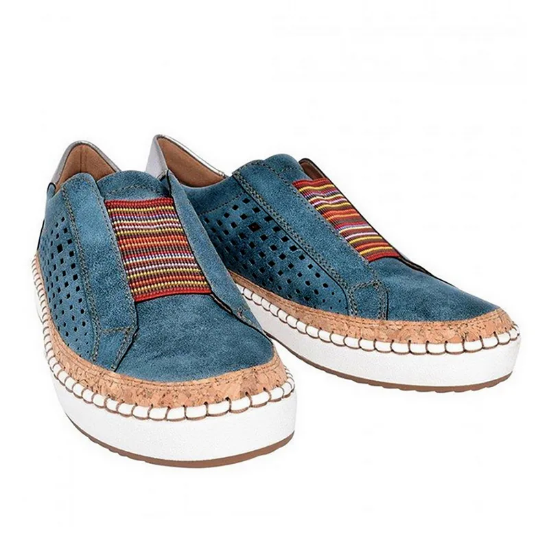Puimentiua/женские кроссовки; обувь из вулканизированной кожи; Повседневная дышащая обувь; женская обувь из мягкой кожи на плоской подошве; женские кроссовки - Цвет: blue