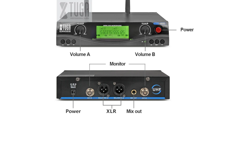 XTUGA сценическое исполнение беспроводной микрофон SKM2000 высокое качество автоматическая частота бар вечерние пение