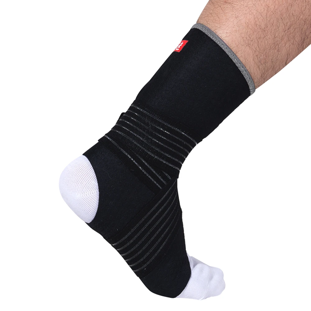Kuangmi поддержка лодыжки Регулируемый компрессионный бандаж лодыжки Скоба ремень Баскетбол Футбол ноги защита лодыжки протектор