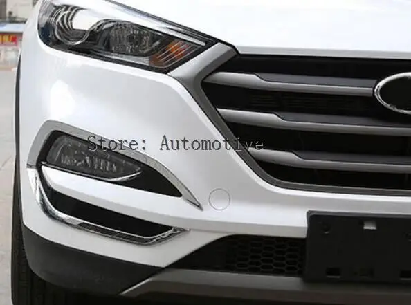 

For Hyundai Tucson 2015 2016 2017 Front Head Fog Light Foglight Lamp Chrome Cover Trim Insert Accent Styling Garnish Molding