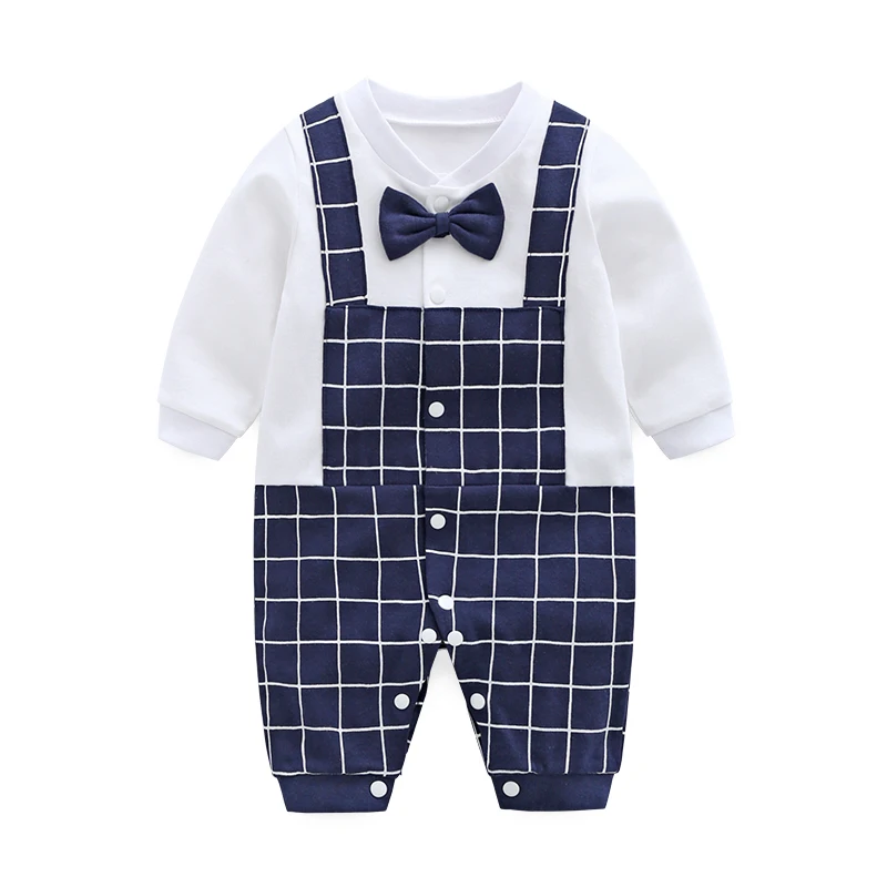 

Baby Rompers Clothing Gentleman Baby Costume Infant Long Sleeve Jumpsuits Newborn Baby Clothes Romper Cute Baby Boy Clothes Set