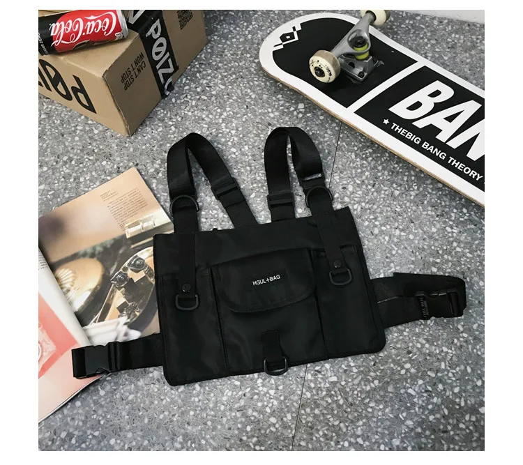 Hip hop tático colete masculino função peito