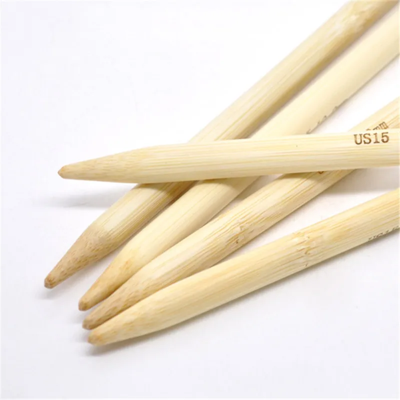 DoreenBeads 20 см бамбуковые ручные швейные DP вязальные спицы инструменты аксессуары(американский размер 15/10. 0 мм) 5 шт./компл