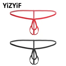 Sissy гей купальники трусики Мужское нижнее белье с вырезами открытая попа бикини купальники стринги Homme нижнее белье с отверстием для пениса Трусики