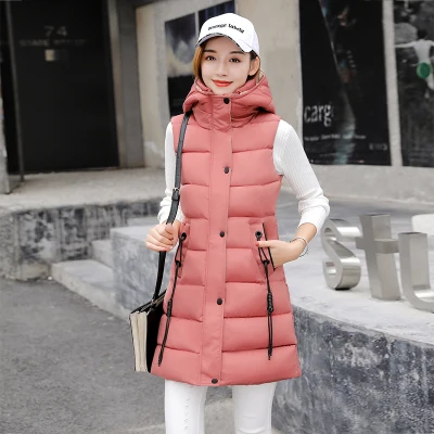 autumn and winter new ladies fashion slim slimming large size thick vest clip - Цвет: 5