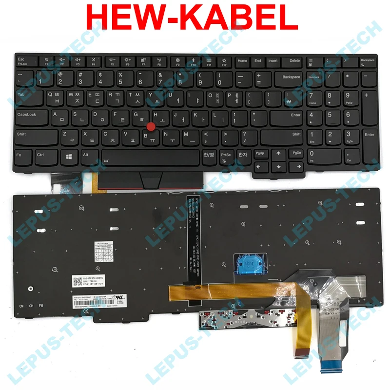 

Korean KR KO backlit Keyboard for LENOVO IBM E580 L580 KR US with backlight keyboard