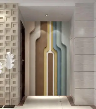 

Creative Door Sticker 3D Colorful Layer For Living Room Bedroom PVC Self Adhesive Wallpaper Waterproof Renew Wall Stickers
