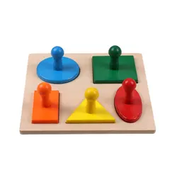 Деревянные Монтессори Пазлы для детей 2-4 лет 3d головоломки доска Развивающие игрушки для детей обучающие игры