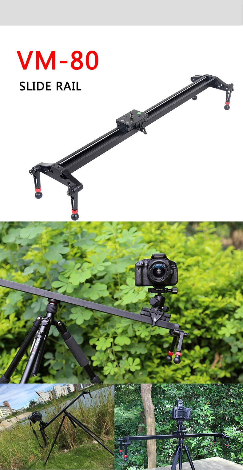KINGJOY Official VM-80/100 Camera Silent Macro For Nikon Rail Tripod Head Time Lapse Ballhead Balhoofd Tripod Ball Head Video