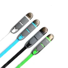 New Colorful Micro USB Cable 8Pin 2 in 1 Sync Data Charging USB Cable for iPhone 5 6 6s plus 5s IOS 9 Charger Cable For Samsung