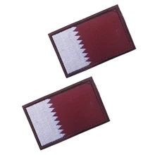 5pcs/lot Asian flag Qatar Patches 3D stickers Personality Embroidery badges Patch for clothes clothing afc asian cup 2019 saudi arabia qatar
