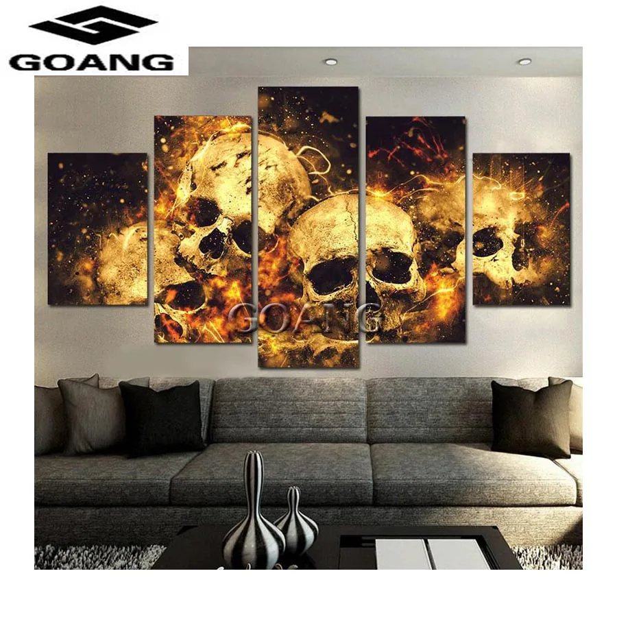 

5d DIY Diamond Embroidery skull 3d Diamond Painting Cross Stitch Rhinestone mosaic Wall sticker home Decoration