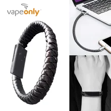 Vapeonly носимый Плетеный usb зарядный браслет кожаный зарядный кабель для телефона Провод зарядное устройство для телефона для телефонов iPhone type C Android
