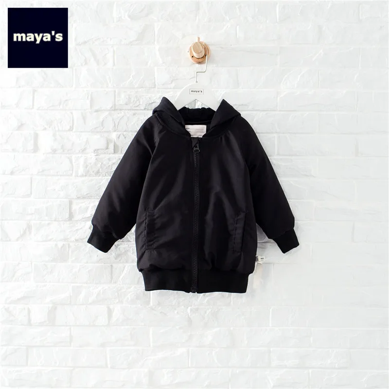 Mayas/модное камуфляжное зимнее Детское пальто с цветными блокировками черная