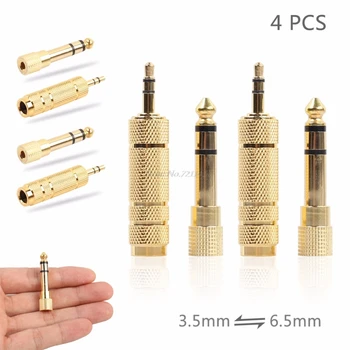 

4Pcs 3.5mm 1/8" to 6.5mm 1/4" Female to Male Stereo Audio Jack Adapter Plug Electronics Stocks Dropship