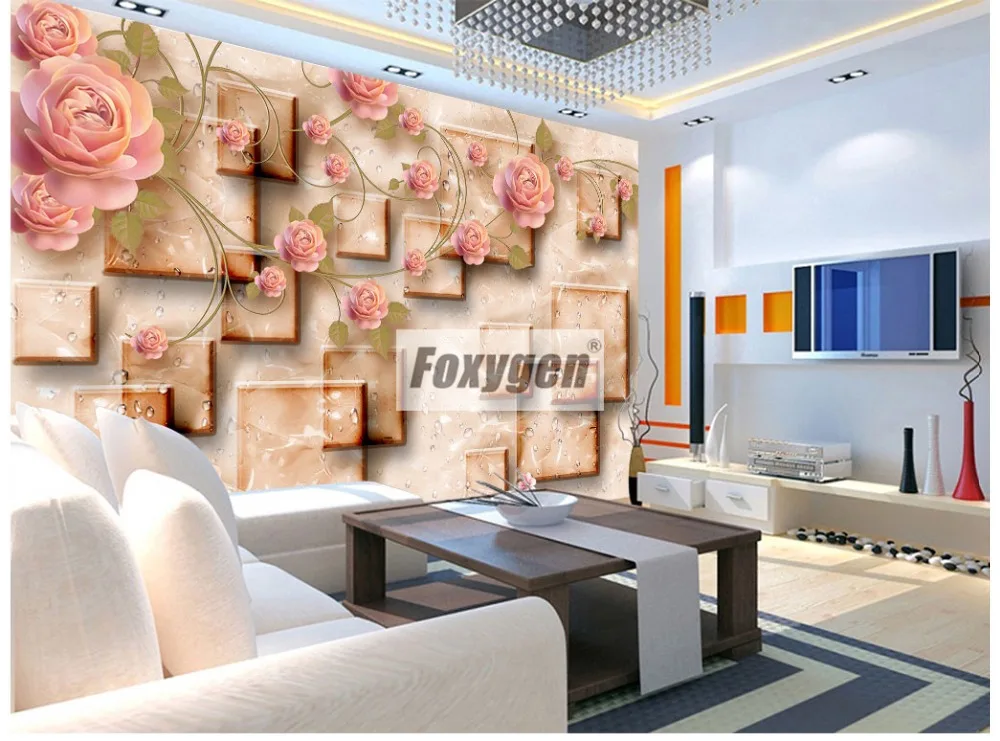 Customzied NON-WOVEN Wallpaper mural with kinds of nice 3D flowers animalsForest abstract landscapes cities designs designs and patterns  (207)