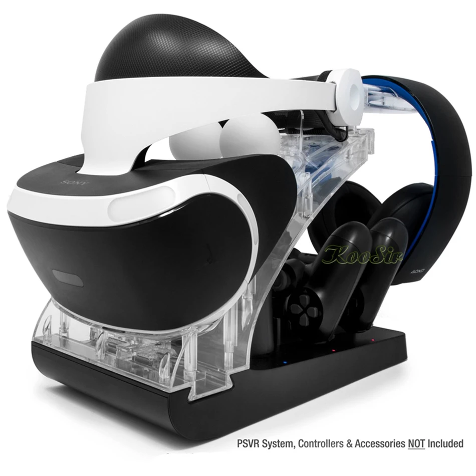  PS Move Motion PS4 Controller PSVR Headset Storage Showcase Joystick Charging Dock Station Stand Ho