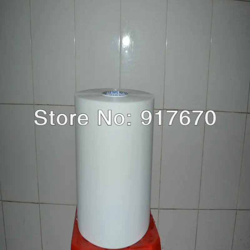 

Wholesales hot fix tape paper 24CMX100M/roll, 9.5inch width X 328ft length /roll, stiffer molar paper rhinestone transfers