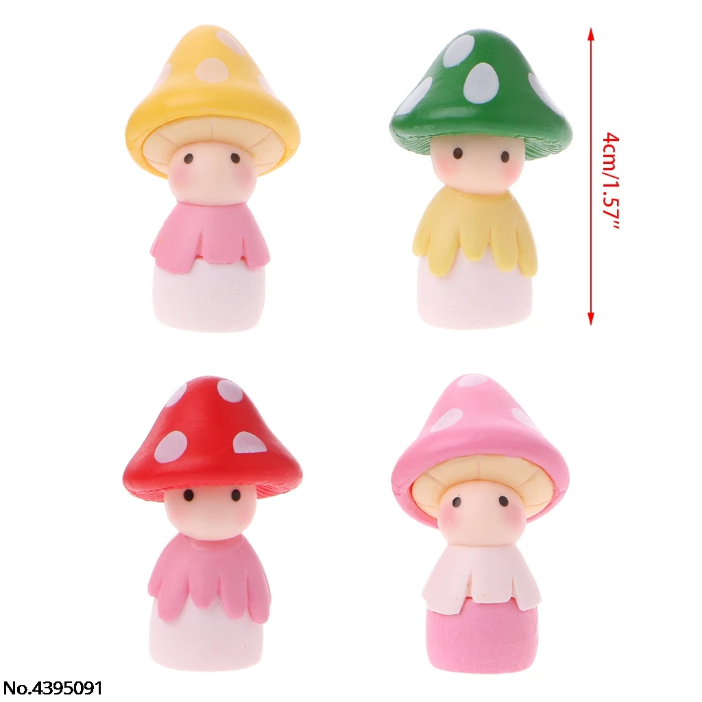 

Mushroom Doll Figure Ornament Miniature Dollhouse Bonsai Fairy Garden Decor
