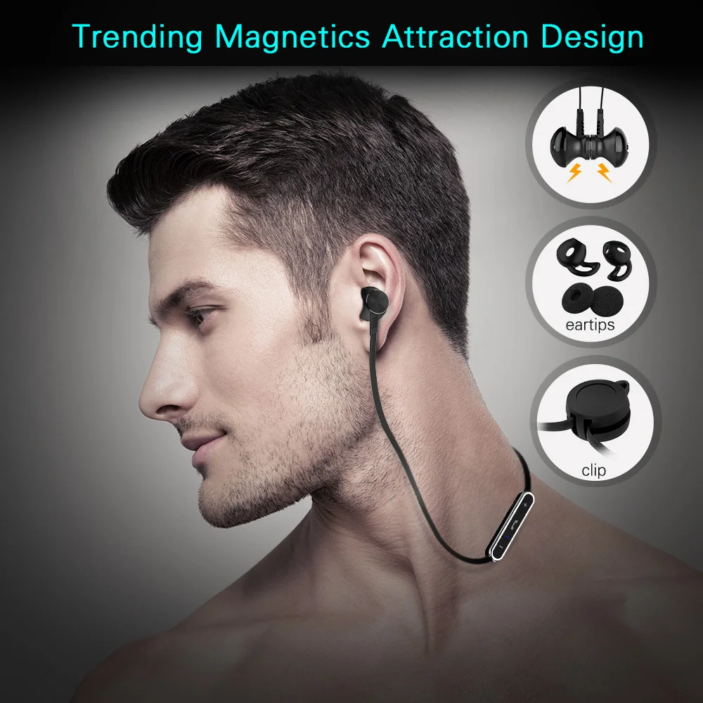 Langsdom L5 Wireless Bluetooth Earphones for phone Sports Headphones Metal Bass Earphone Earbuds with Microphone fone de ouvido