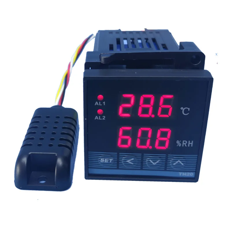 

Intelligent Digital Temperature Controller and Humidity Control Controller led + Sensor 110v 220v Hatching greenhouse breeding
