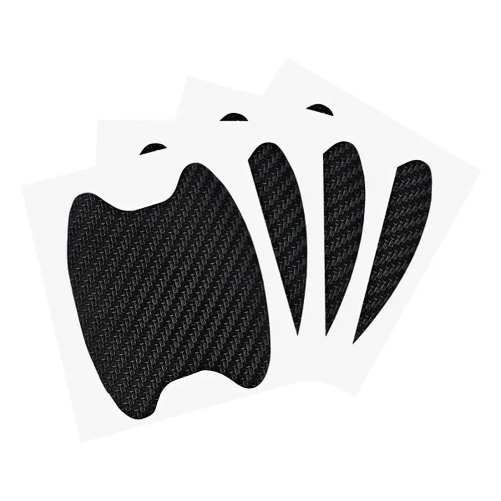 4Pcs Carbon Fiber Car Door Protective Film Bowl Stickers Protection Body Decoration Door Handle Stickers Decals Car Accessories (5)