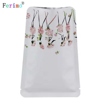 

100pcs White Sundries Storages Waterproof Grip Self Seal Zip Lock Aluminum Foil Plastic Zipper Bags Reclosable Kitchen Supplies