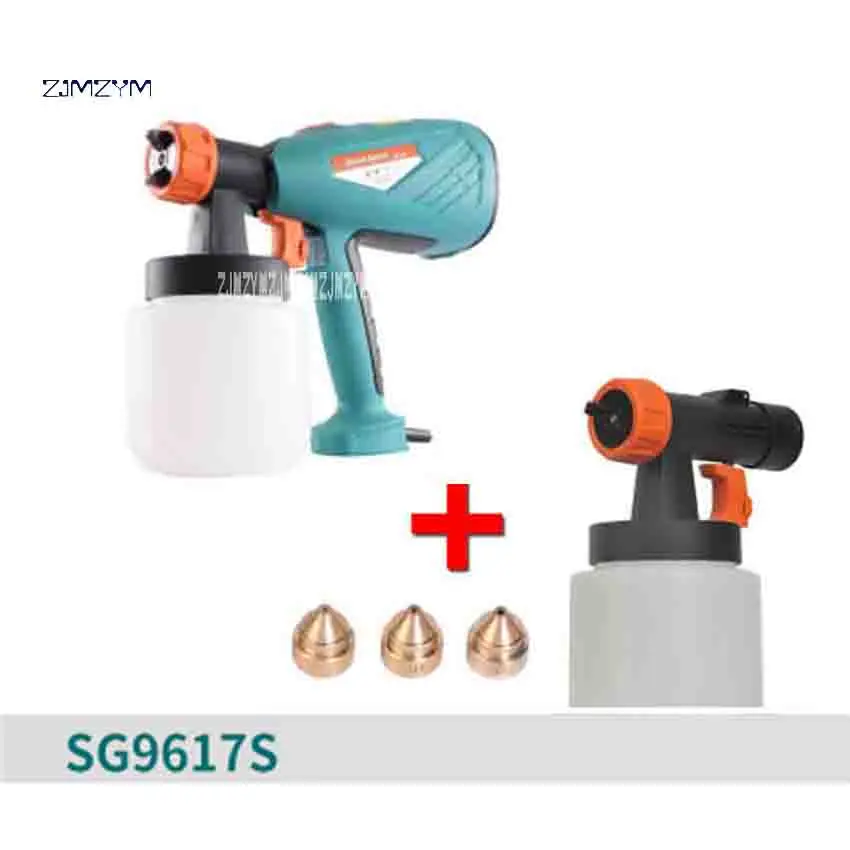 

ZJMZYM New Arrival SG9617S High Atomization Electric Spray Gun Advertising Sprayer Paint Spray Gun 220-240v 650W 100DIN-S 800ml