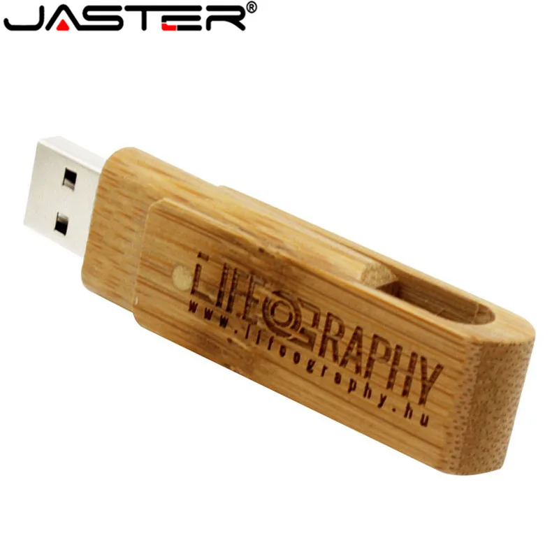 JASTER креативный 4-цветный бамбуковый и деревянный вращающийся USB 2,0 4 ГБ/8 ГБ/16 ГБ/32 ГБ/64 Гб USB флеш-накопитель 10 шт. бесплатный логотип
