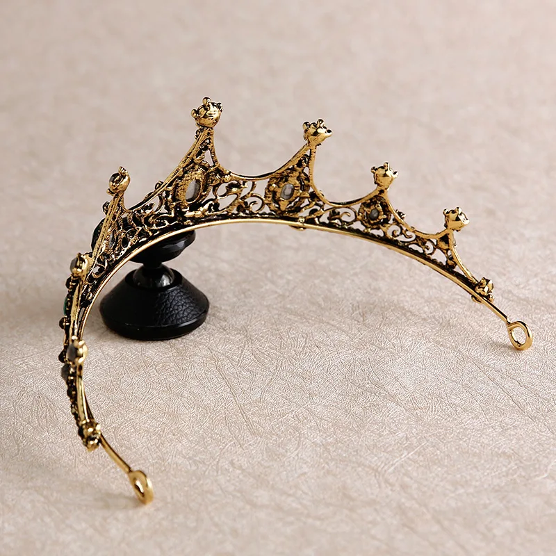 DIEZI/корона в стиле барокко с черными и красными кристаллами для свадебных торжеств для девочек, Тиара для невесты, повязка на голову, свадебная диадема, Королевская корона, аксессуары для волос