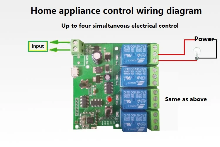 Умный пульт дистанционного управления DIY беспроводной переключатель универсальный модуль 4ch AC 5 В/220 В и 433 МГц Wifi переключатель таймер для умного дома