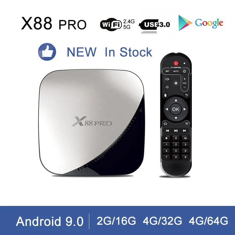 X88 pro Android 9,0 tv BOX 4 ГБ ОЗУ 64 Гб помощник Rockchip RK3318 четырехъядерный 2,4 и 5G двойной Wifi H.265 Youtube 4 K проигрыватель Google