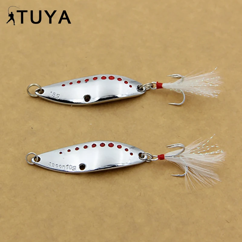 

1pcs 10g 15g 20g Metal Spinner Spoon Fishing Lure sinking Artificial Bait leech Jerkbait Sequins Tackle Hard Bait Bass Pike