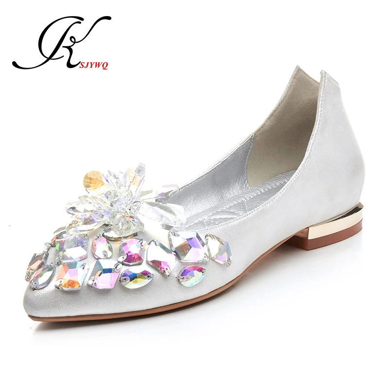 flat shoes with diamonds