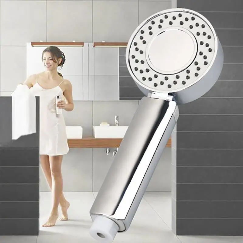 Двухсторонняя насадка для душа водосберегающая круглая ABS покрытие Ванна Душ высокого давления ручной душ