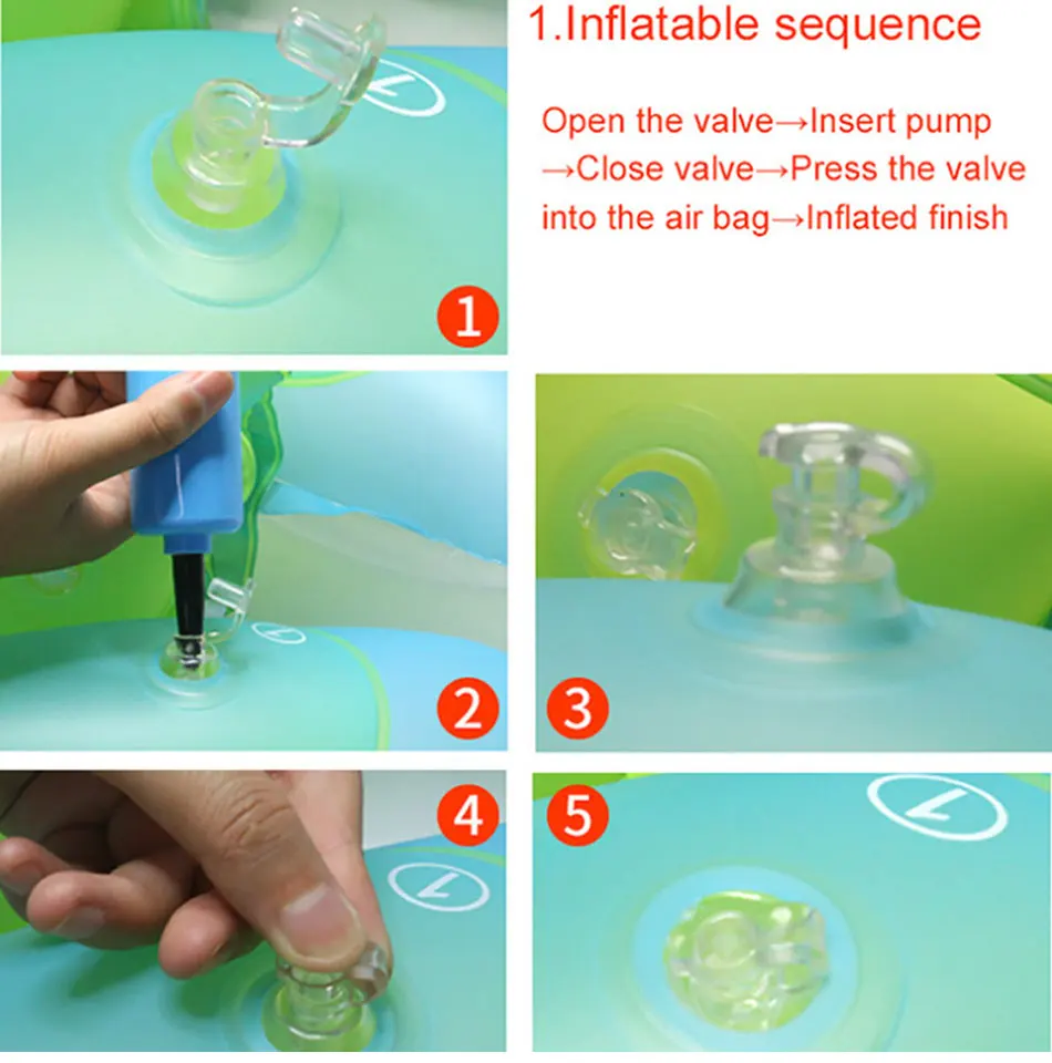 Baby Swimming Ring Inflatable Infant Armpit Floating Kids Swim Pool Accessories Circle Bathing Inflatable Double Raft Rings Toy