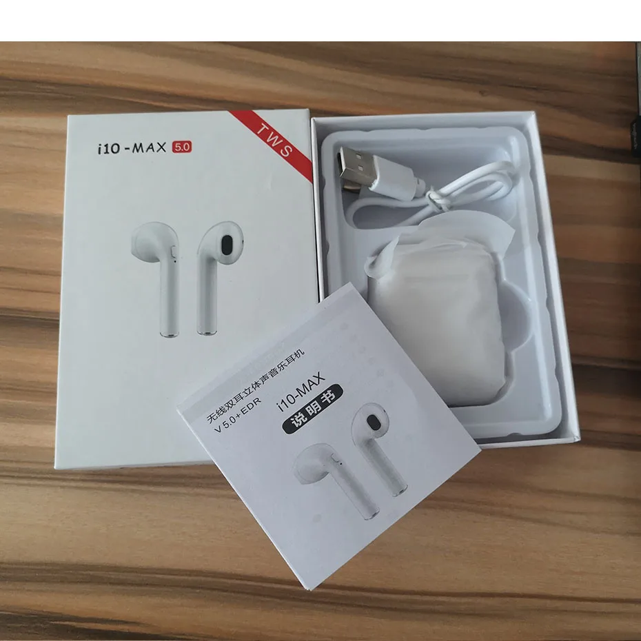  i10 MAX Bluetooth Earphones Stereo Bass Wireless Headset Bluetooth 5.0 Earbud with Charging Box Mic - 33003929336