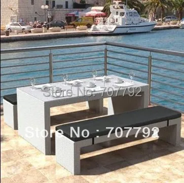 

All Weather Outdoor wicker furniture Seaside bench set
